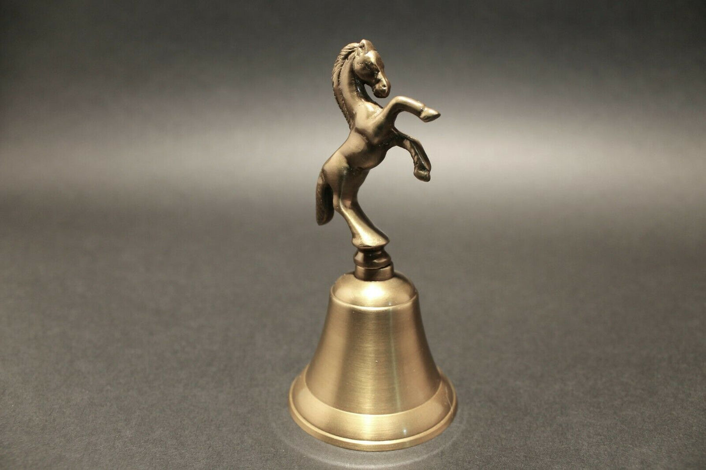 Antique Vintage Style Brass Horse Desk Bell - Early Home Decor
