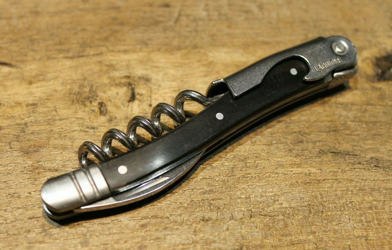 Laguiole Corkscrew with Black Horn Handles Vintage Style - Early Home Decor
