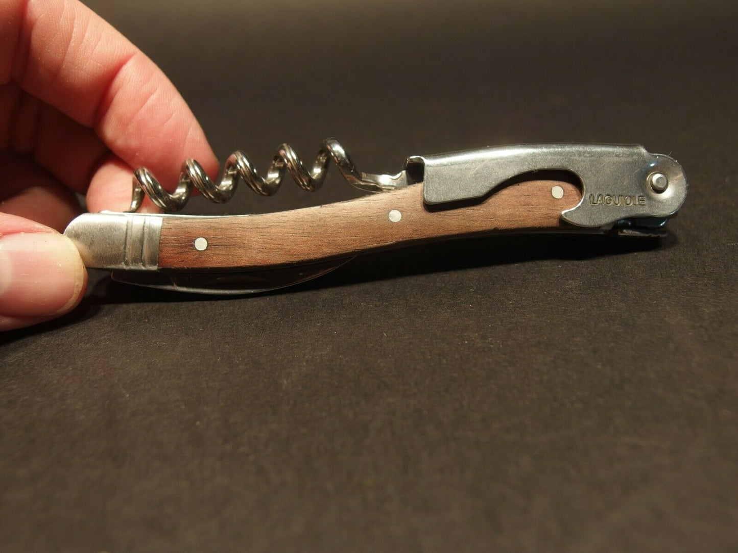 Laguiole Corkscrew with Walnut Wood Handles Vintage Style - Early Home Decor
