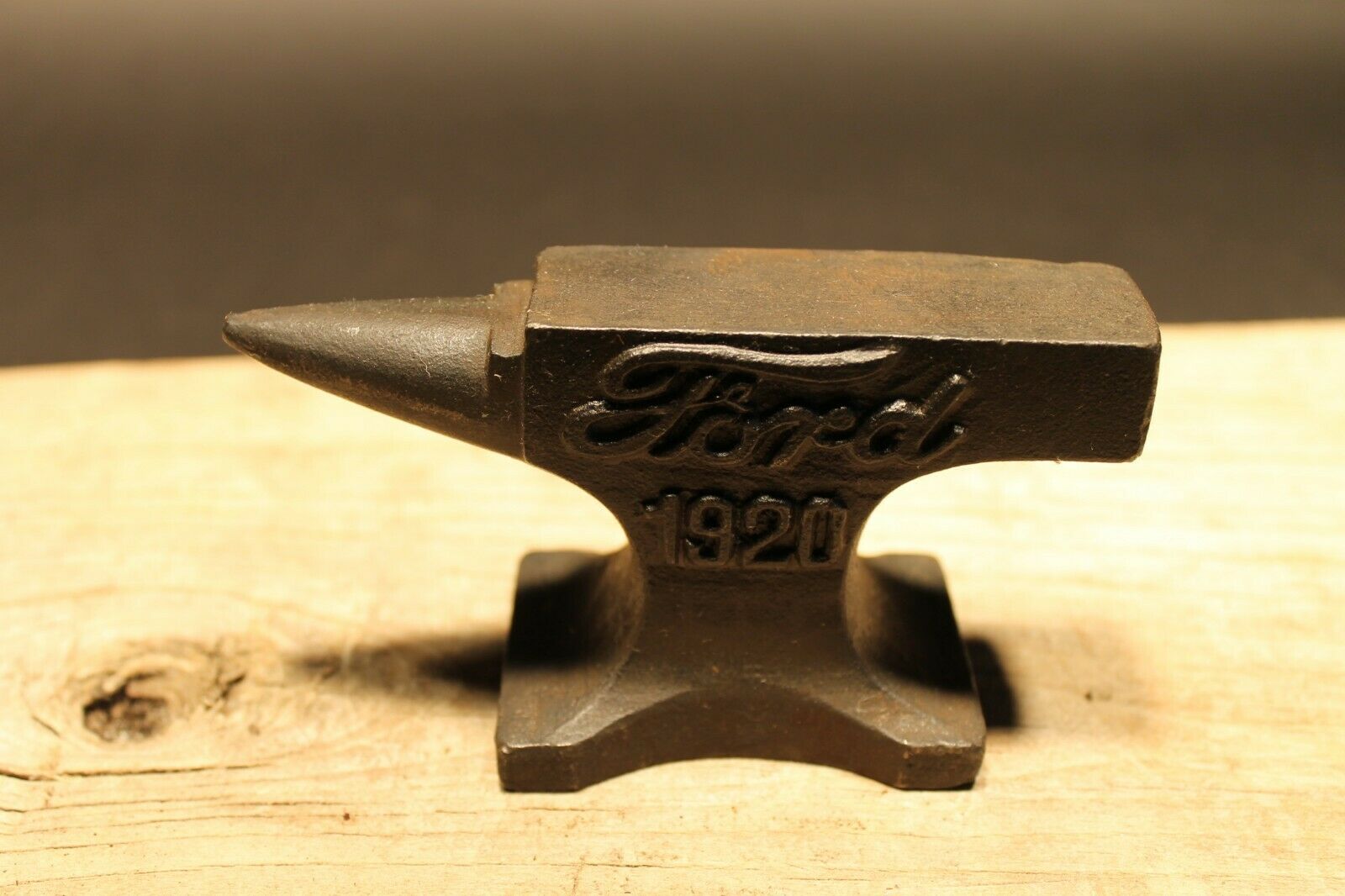 Vintage Antique Style Cast Iron "Ford 1920" Anvil - Early Home Decor
