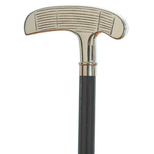 36" Antique Style Silver Brass Golf Putter Walking Stick Cane
