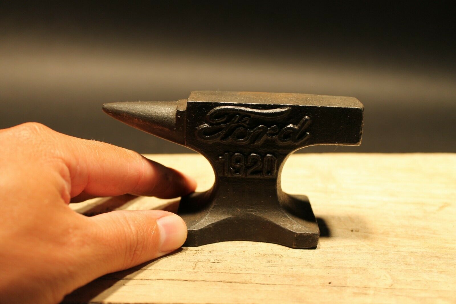 Vintage Antique Style Cast Iron "Ford 1920" Anvil - Early Home Decor