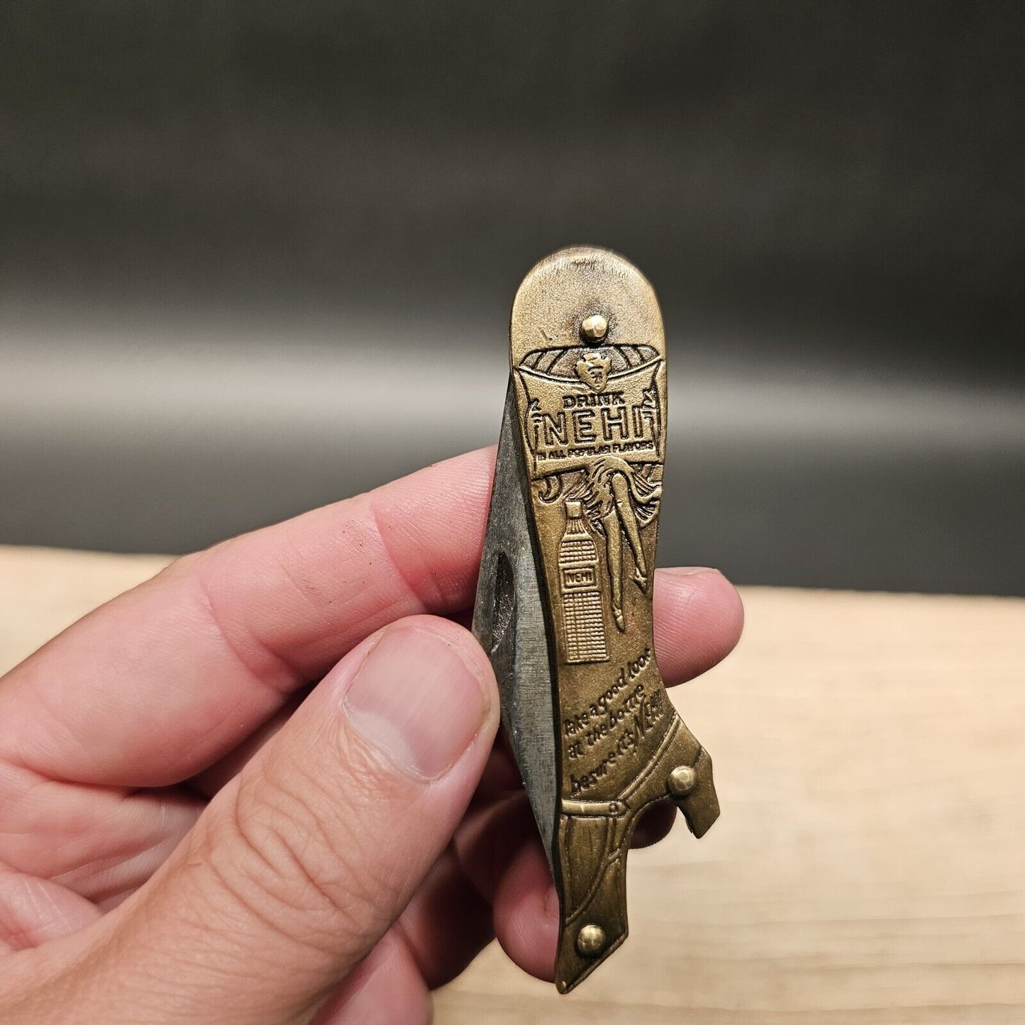 Vintage Antique Style Lady Leg Knife Bottle Opener Pocket Knife