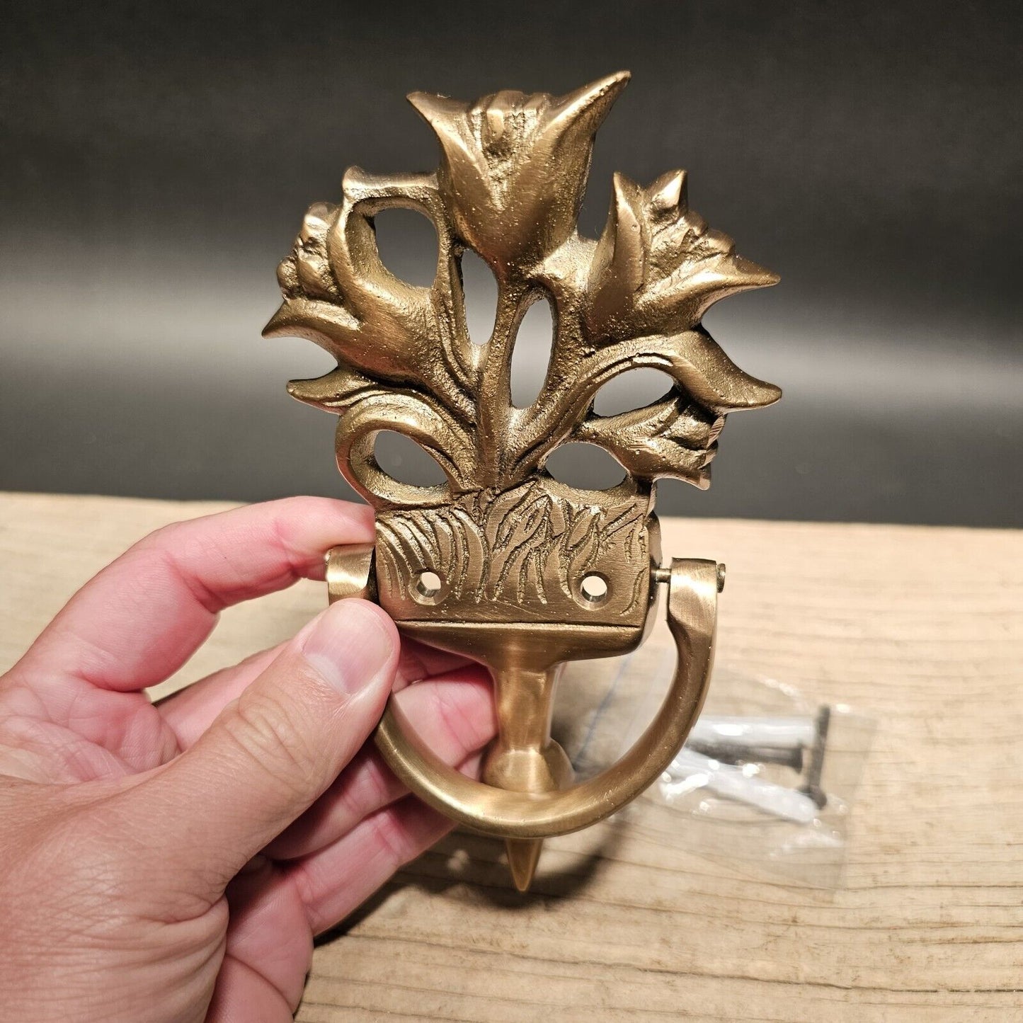 Antique Style Brass Floral Door knocker