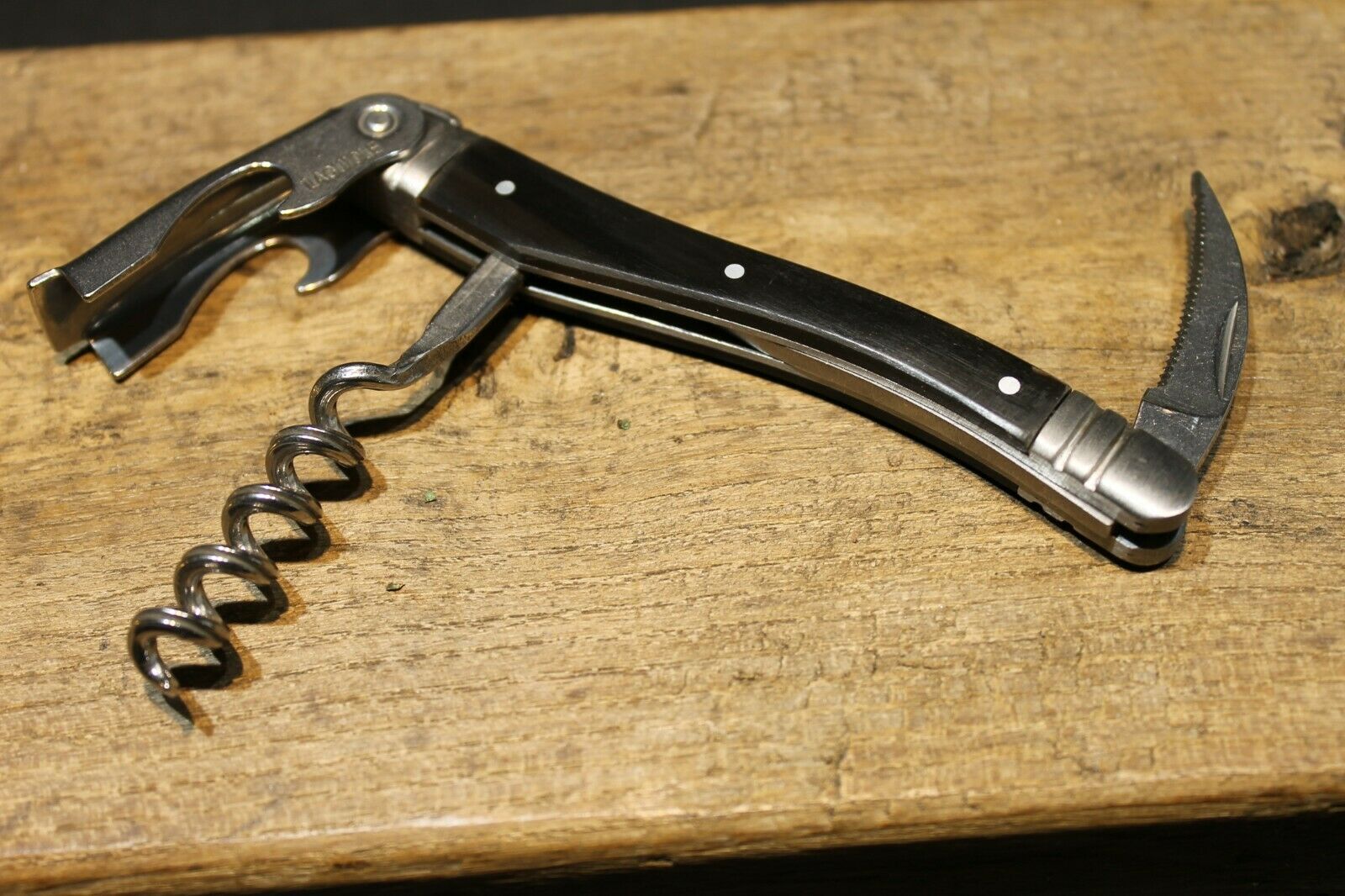 Laguiole Corkscrew with Black Horn Handles Vintage Style - Early Home Decor