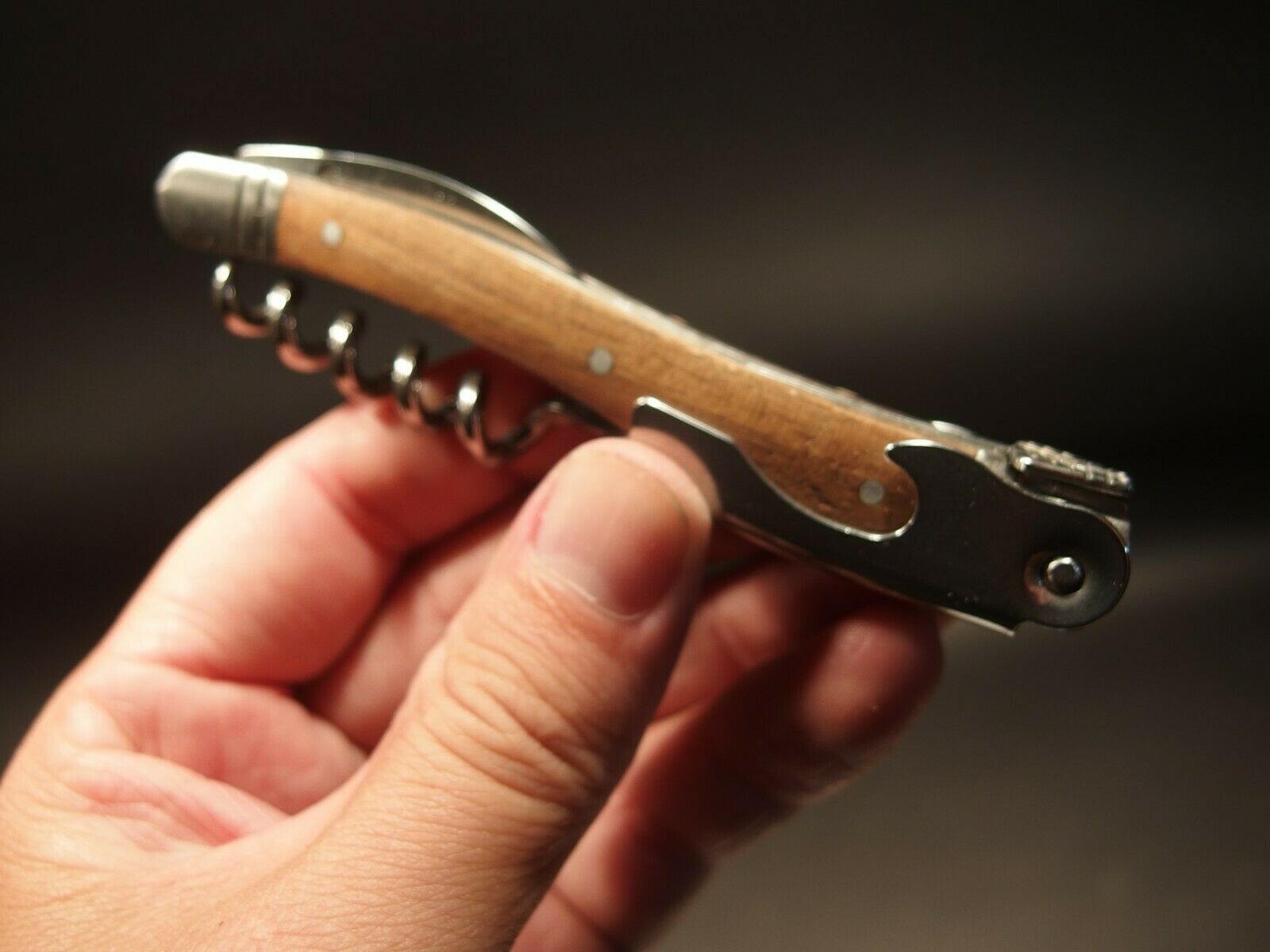Laguiole Corkscrew with Walnut Wood Handles Vintage Style - Early Home Decor