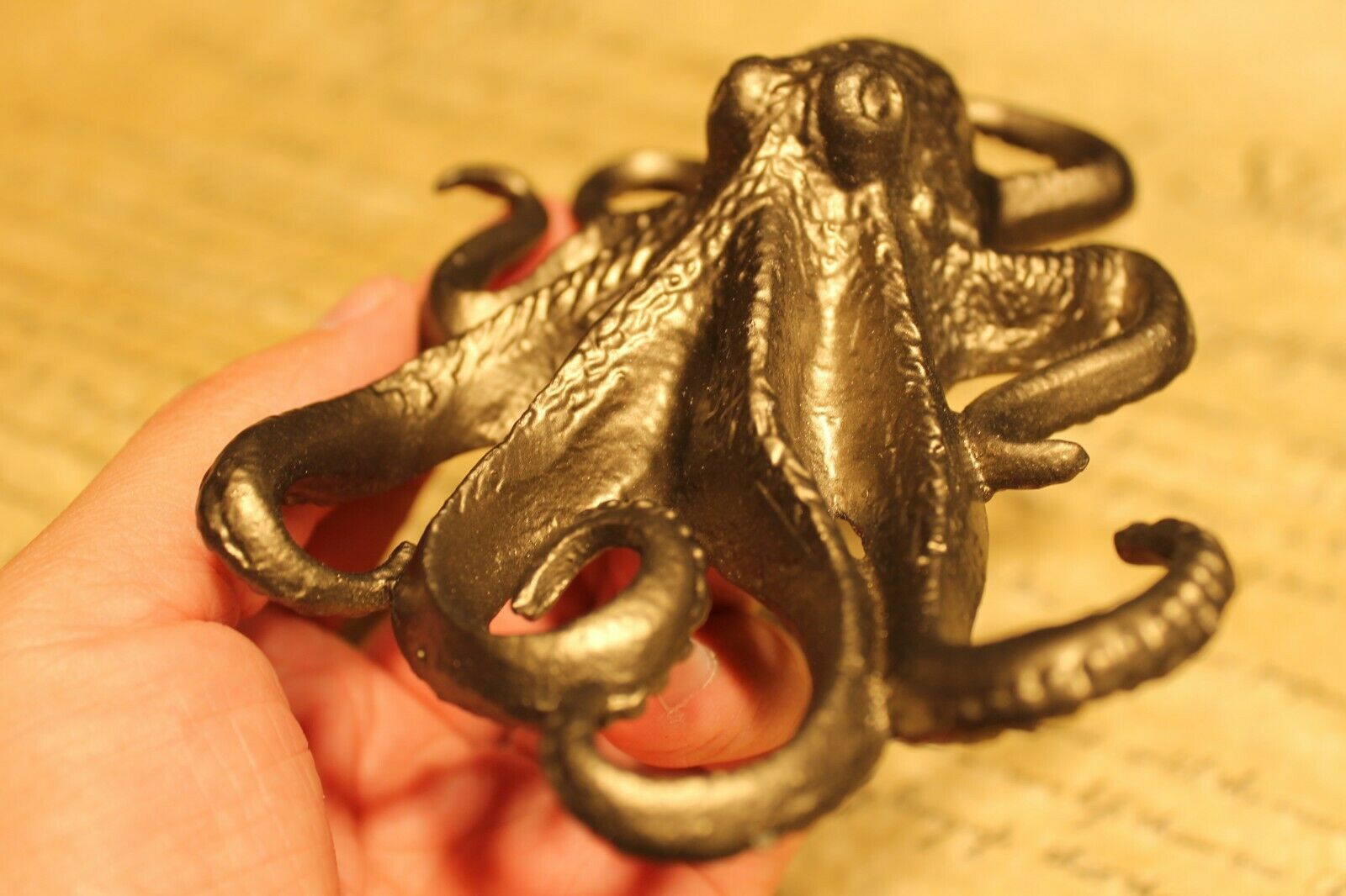 Brass Octopus Paperweight Vintage Antique Style - Early Home Decor