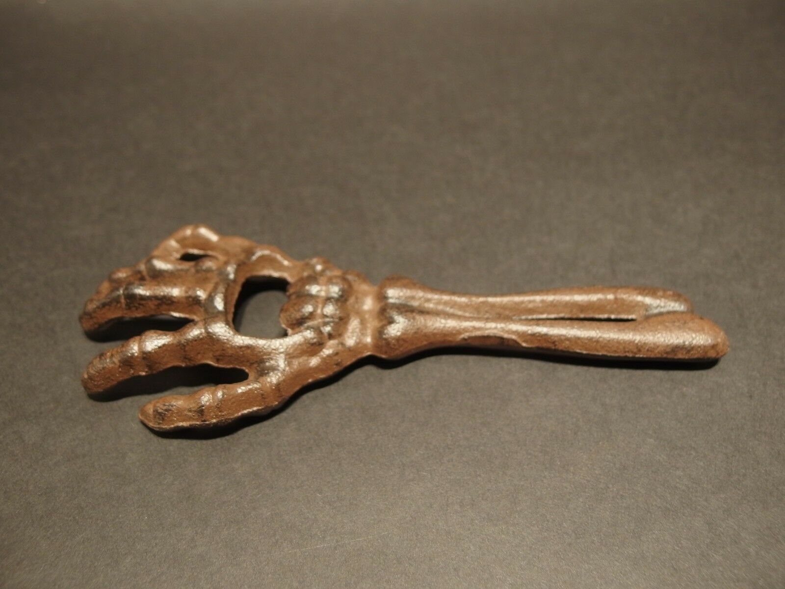 Vintage Antique Style Cast Iron Halloween Beer Cap Skeleton Hand Bottle Opener - Early Home Decor