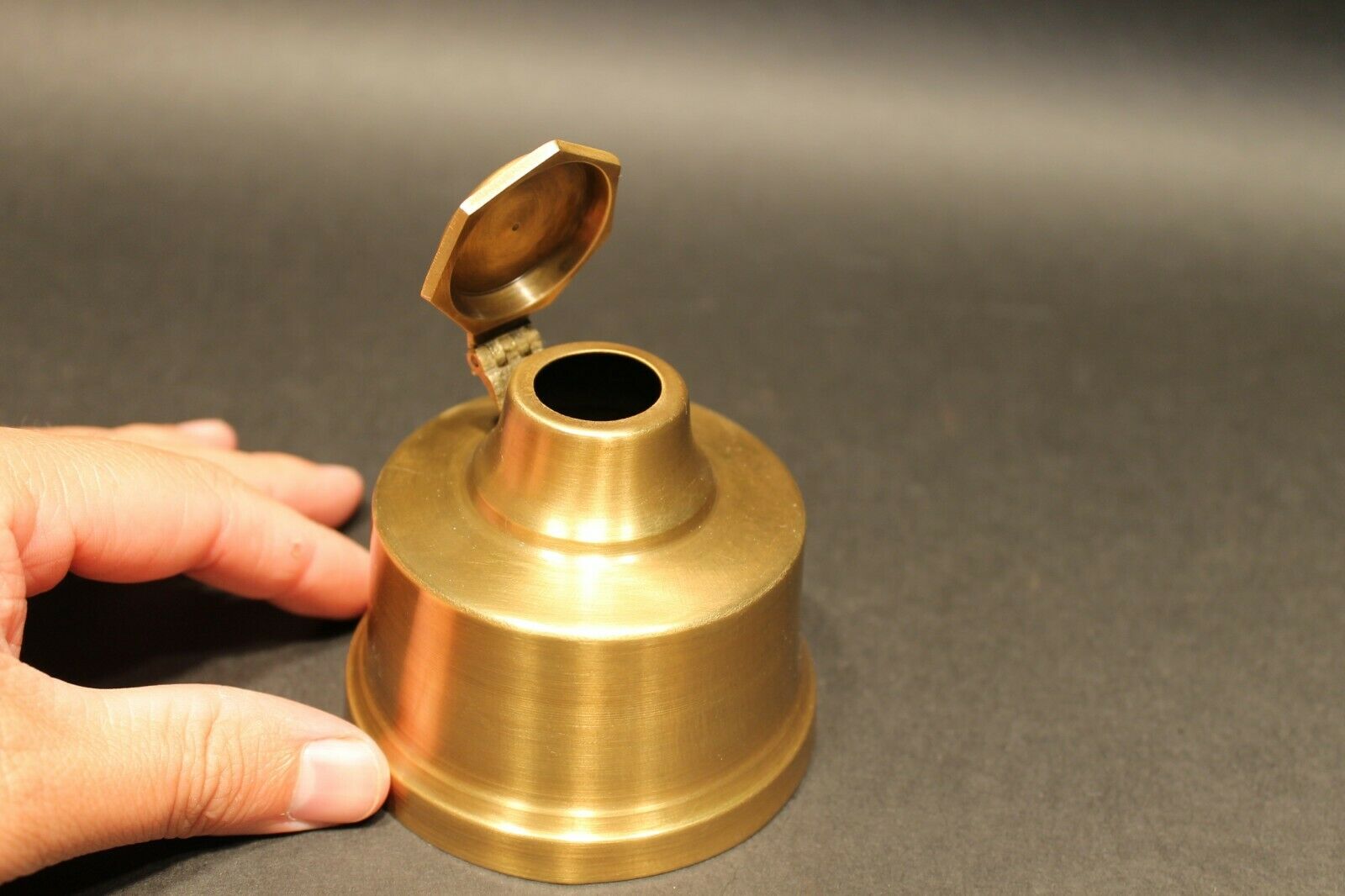 Brass Inkwell Ink pot Bottle Vintage Antique Style - Early Home Decor