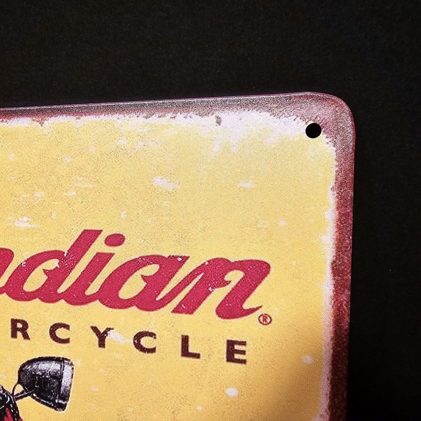 11 3/4" Metal Vintage Style Indian Motorcycle Sign