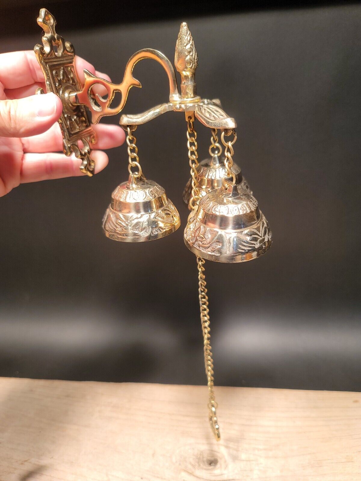 Antique Vintage Style Brass Shopkeepers Entry Wall Mount Bell Hanging ...