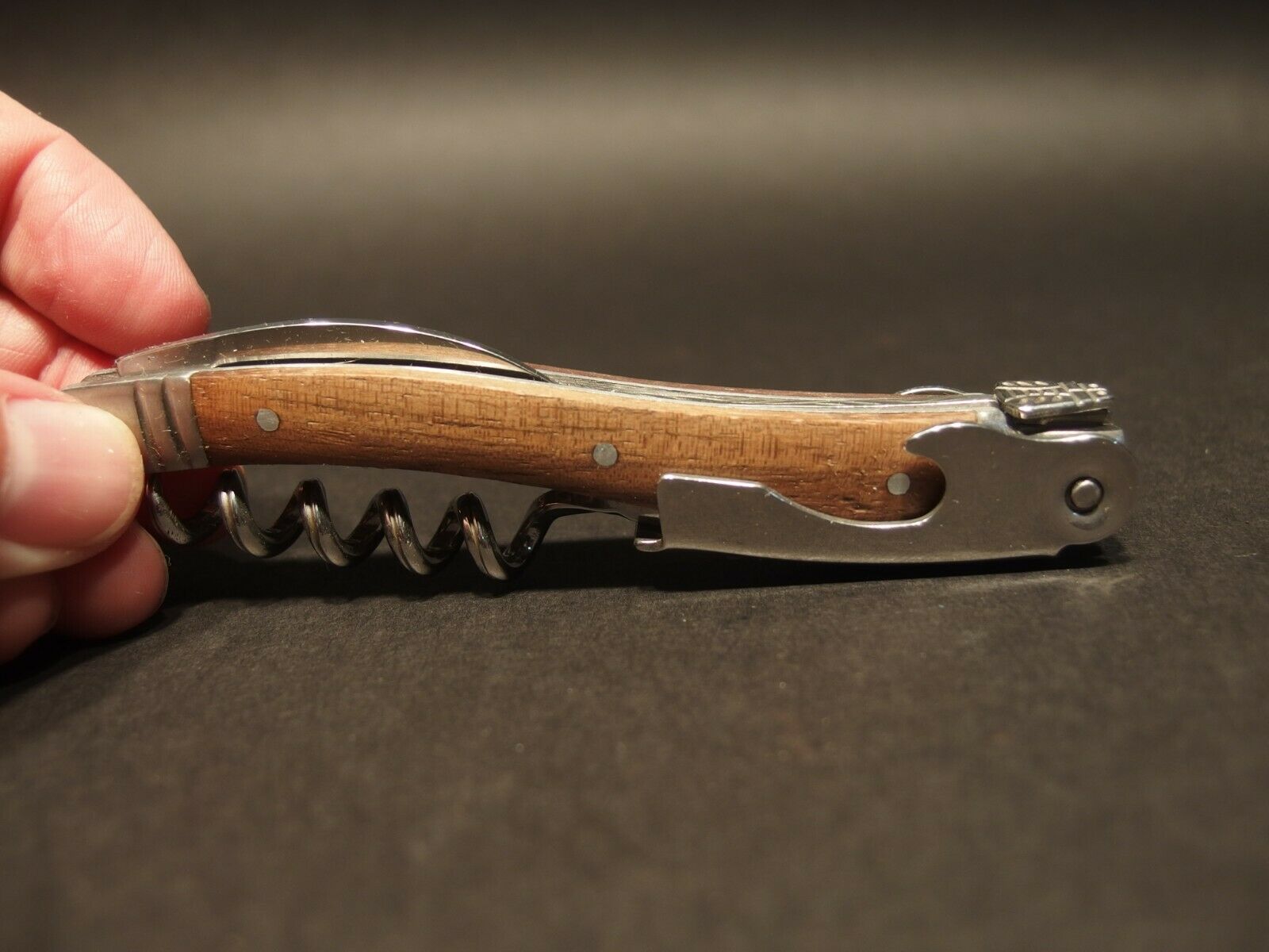 Laguiole Corkscrew with Walnut Wood Handles Vintage Style - Early Home Decor