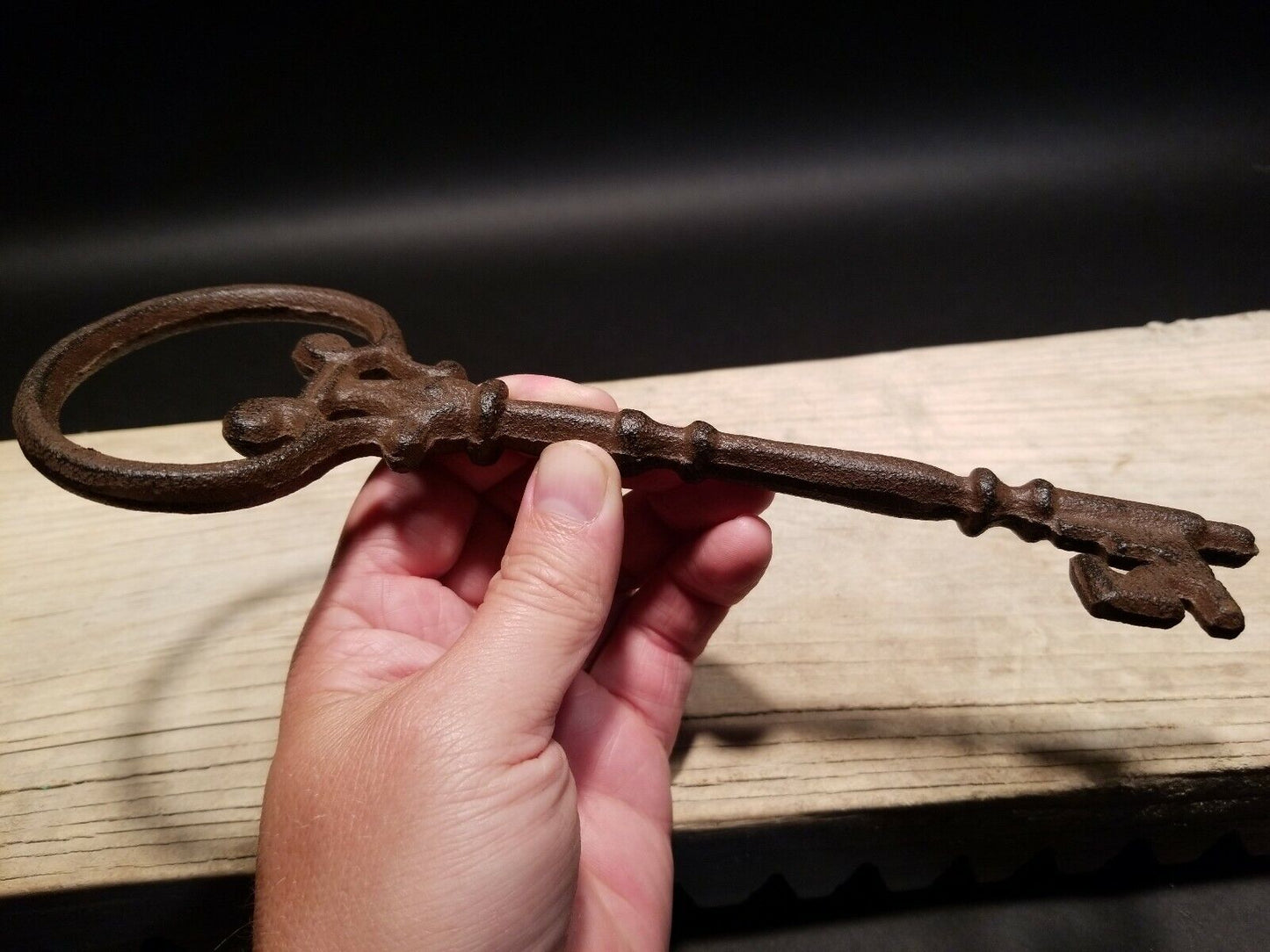 Antique Vintage Style Cast Iron Large Skeleton Key