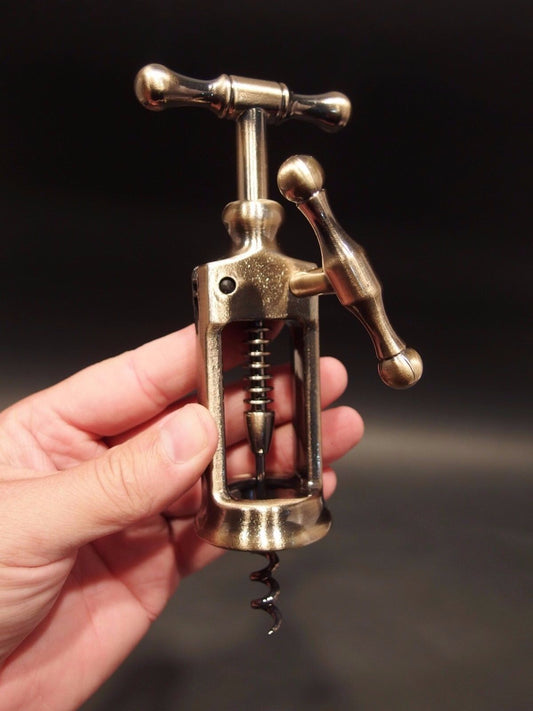 Antique Vintage Style Rack & Pinion Kings Corkscrew Wine Bottle Opener Gift