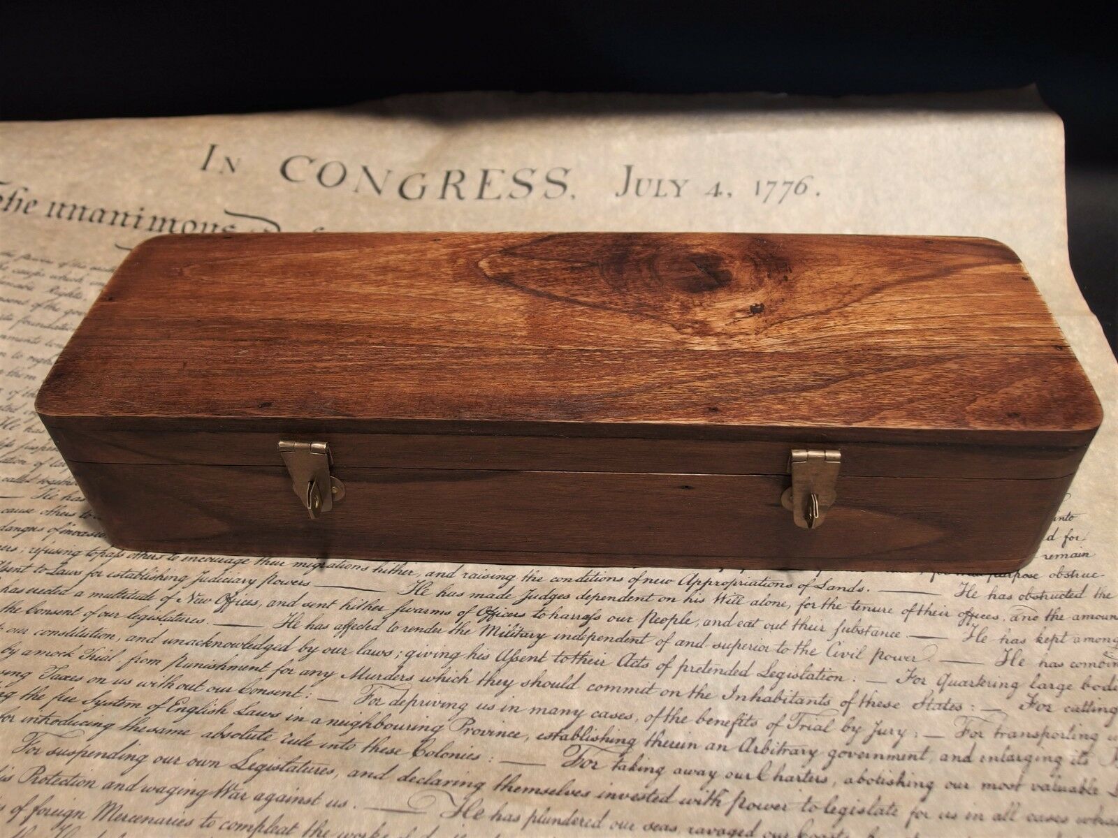 Antique Vintage Style Wood Writing Box Desk Set w Inkwell 2 Feather Dip Pen Ink - Early Home Decor