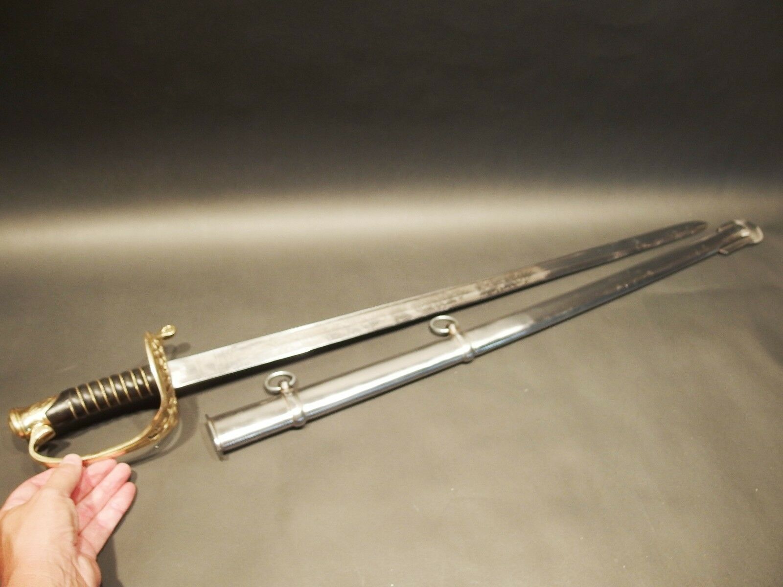 Antique Style 1860 Light Cavalry Saber Carbon Steel Sword Union US - Early Home Decor