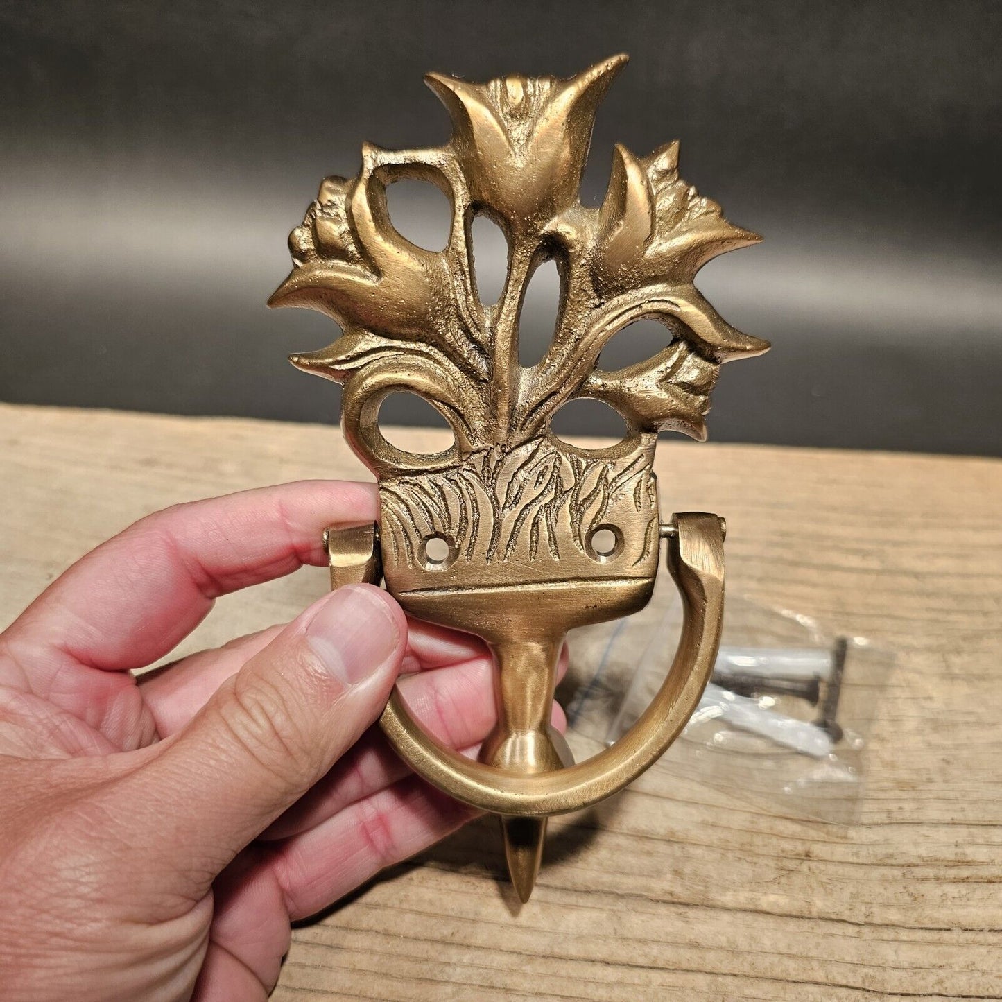 Antique Style Brass Floral Door knocker