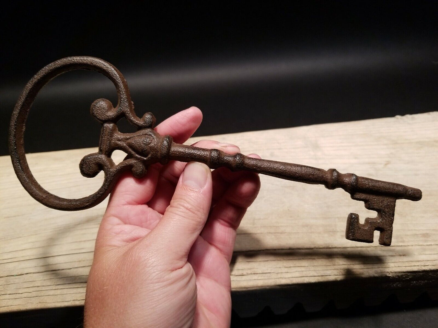 Antique Vintage Style Cast Iron Large Skeleton Key