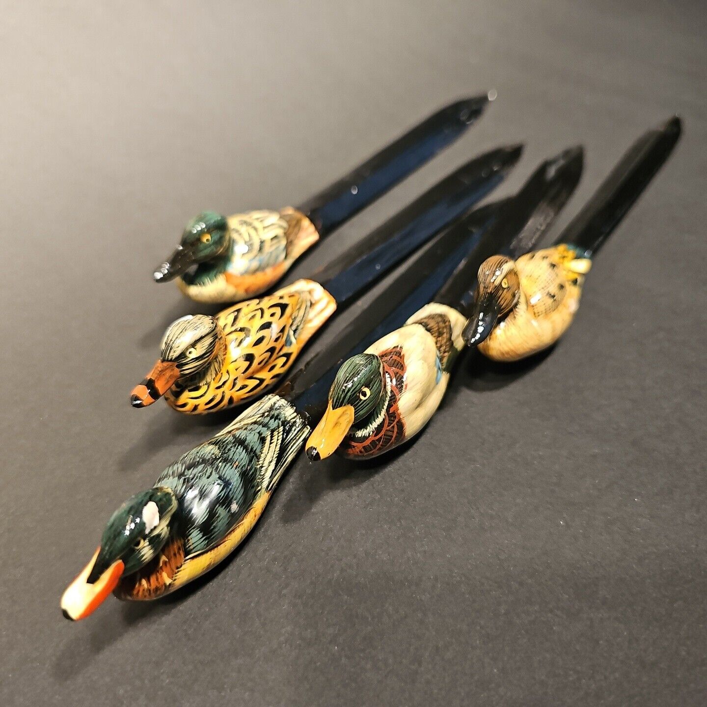 Lot of 5 Hand Painted Duck Decoy Letter Openers