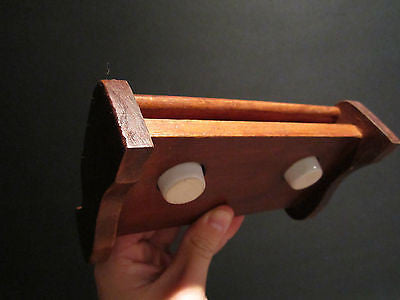Antique Style Wood Writing Double Inkwell Box Ink Pot Porcelain - Early Home Decor