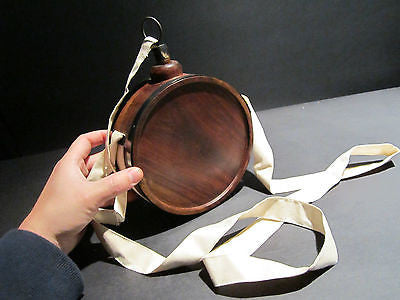 Antique Style Rev Revolutionary Civil War Wood Drum Canteen Keg Jug Box - Early Home Decor