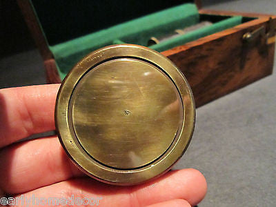 Antique Vintage Style Magnifying Glass Compass Telescope Wood Box Kit - Early Home Decor