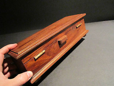 Antique Vintage Style Wood Inkwell Writing Box Pen Desk Set w Inkwell & Pen - Early Home Decor