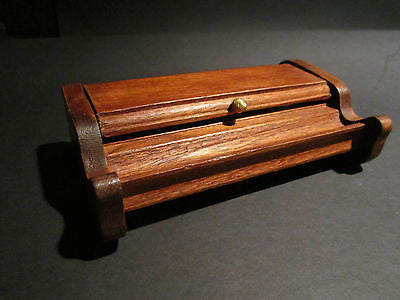 Antique Style Wood Writing Double Inkwell Box Ink Pot Porcelain - Early Home Decor