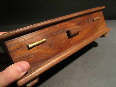 Antique Vintage Style Wood Inkwell Writing Box Pen Desk Set w Inkwell & Pen - Early Home Decor