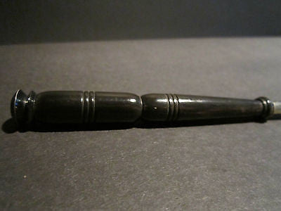 Vintage 18th 19th C Antique Style Horn Turned Inkwell Ink Dipping Pen