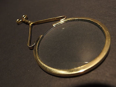 18th C Antique Style Brass Fur Trade Burning Glass Magnifying glass, Rev War - Early Home Decor